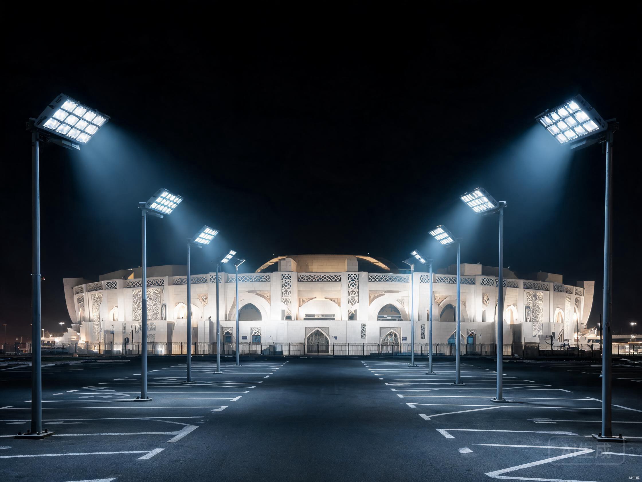 ملعب رياضي — مسقط، عمان مشروع إضاءة يكن لايتينج