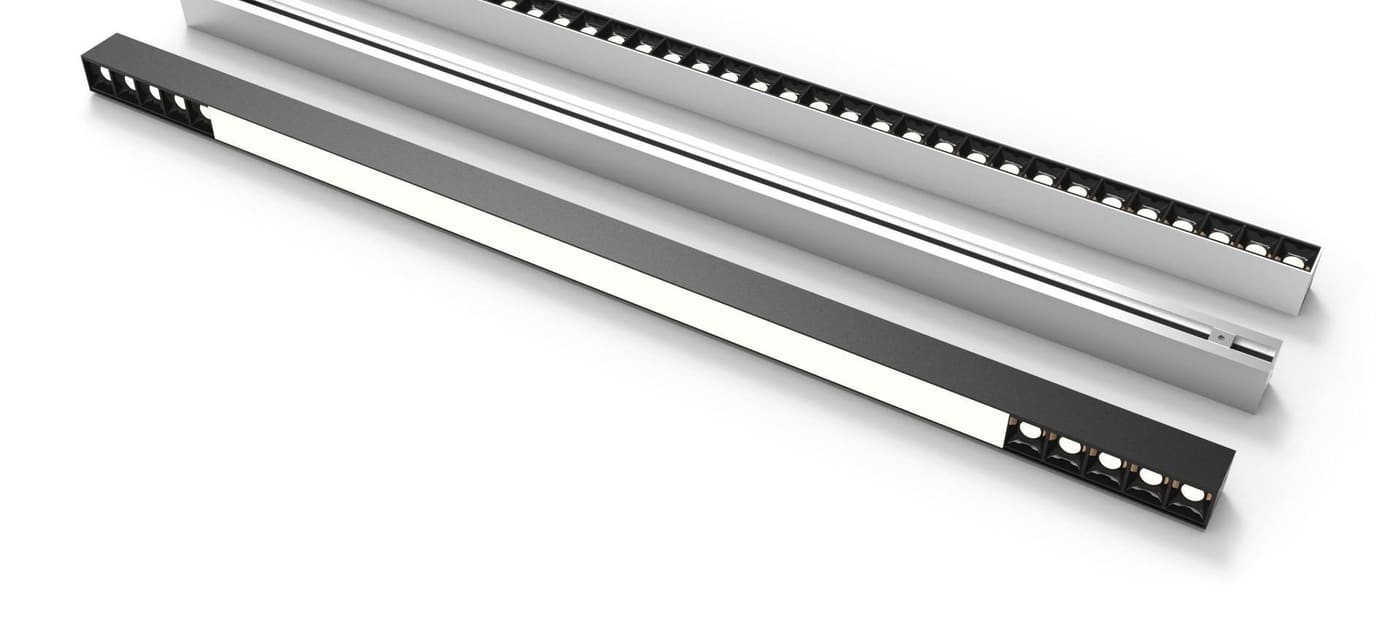 Optical Line Light — Slim Profile — Slim 52mm profile with up/down lighting capability