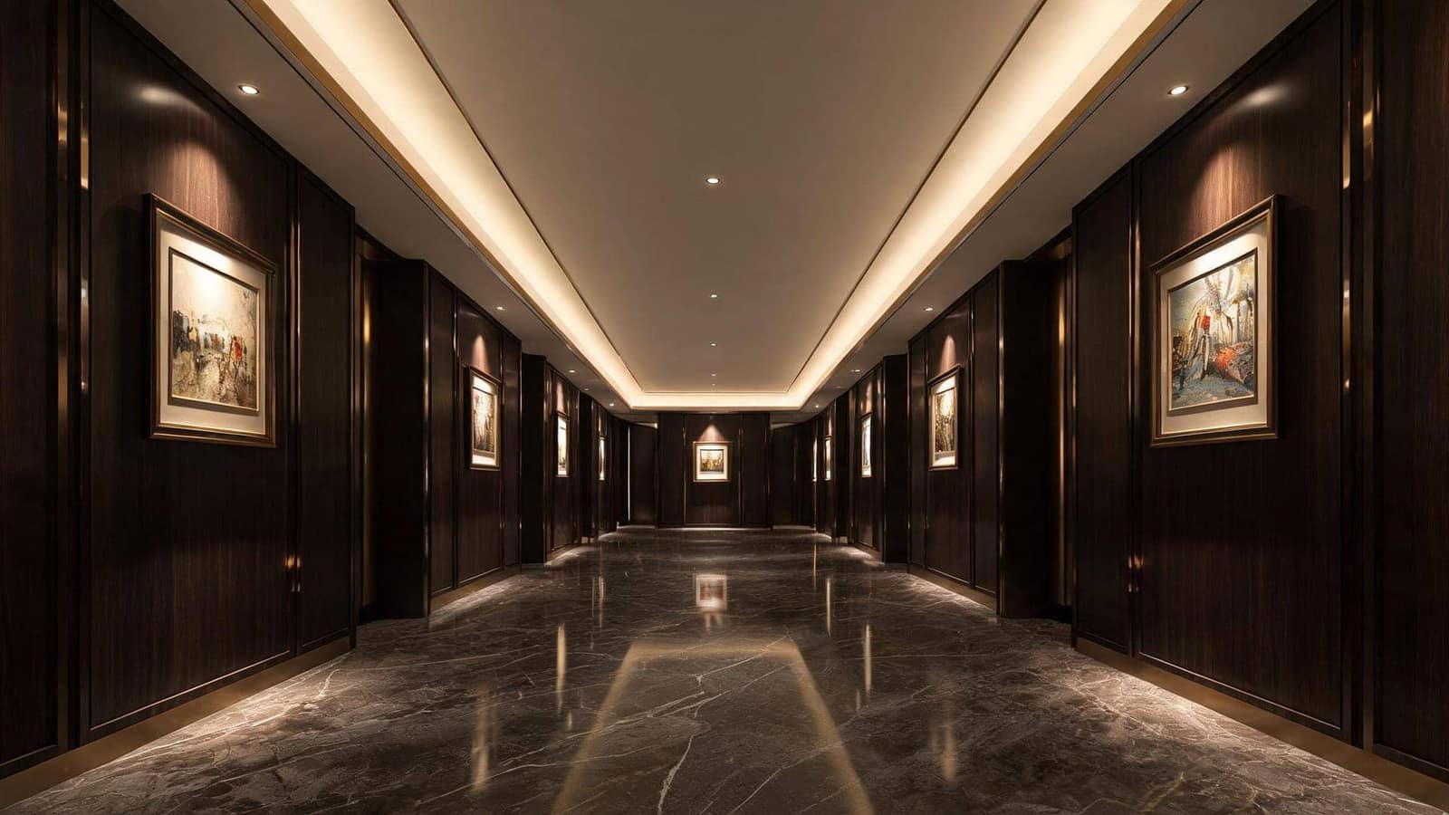 Luxury villa interior lighting